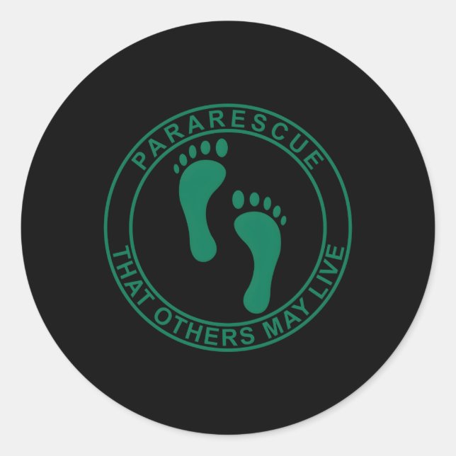 Pararescue Pj Jolly Green Feet 0705201802 Classic Round Sticker (Front)