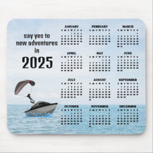Parasailing Design 2025 Calendar Mouse Pad