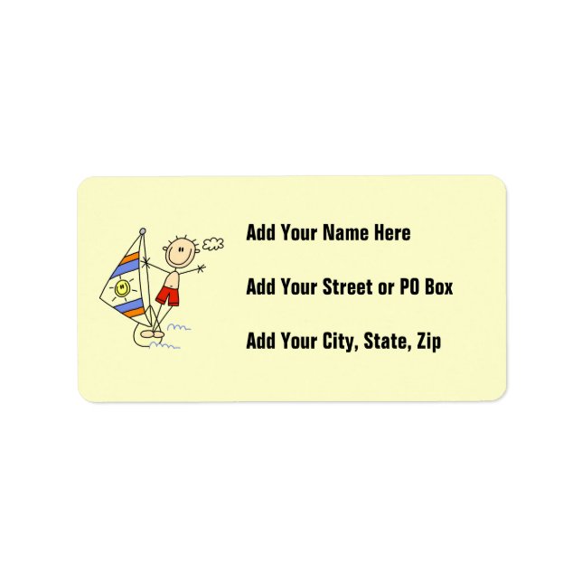 Parasailing Stick Figure Label (Front)