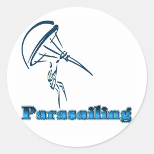 Parasailing T-shirts and Gifts. Classic Round Sticker