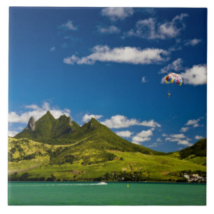 Parasailing within View of impressive Lion Ceramic Tile