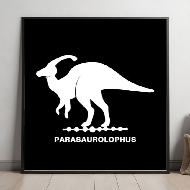 Parasaurolophus Dinosaur Silhouette Poster (Creator Uploaded)