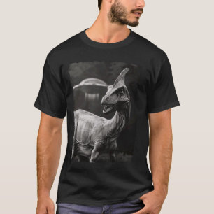 Parasaurolophus Dinosaur UFO Alien Extraterrestria T-Shirt