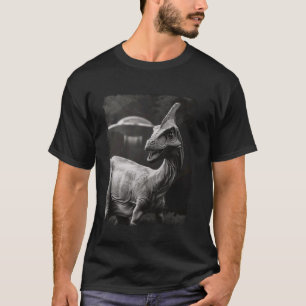 Parasaurolophus Dinosaur UFO Alien Extraterrestria T-Shirt