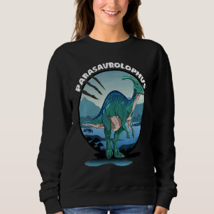 Parasaurolophus Dinosaur With Background Sweatshirt