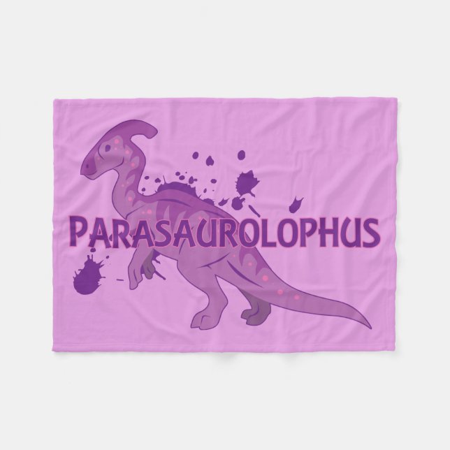 Parasaurolophus Fleece Blanket (Front (Horizontal))