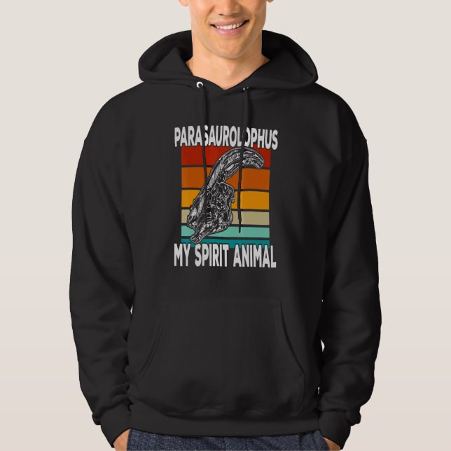 Parasaurolophus Is My Spirit Animal  Kids Hoodie (Front)