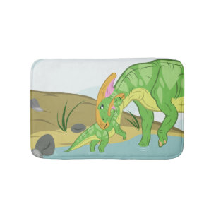 Parasaurolophus Mum and Baby Bath Mat