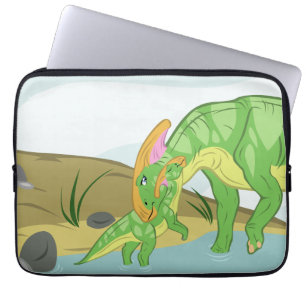 Parasaurolophus Mum and Baby Laptop Sleeve
