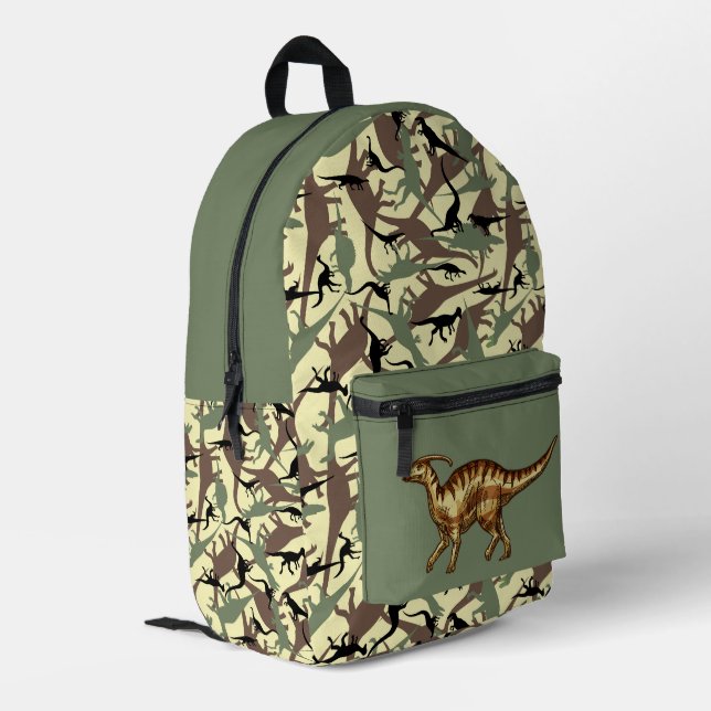  Parasaurolophus Printed Backpack (Back Corner Left)
