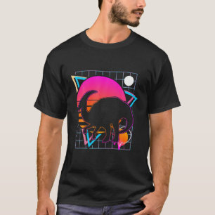 Parasaurolophus Retro 80s Style Vintage Dinosaur T T-Shirt