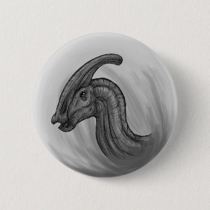 Parasaurolophus Sketch 6 Cm Round Badge