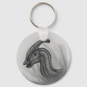 Parasaurolophus Sketch Key Ring