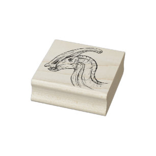 Parasaurolophus Sketch Rubber Stamp