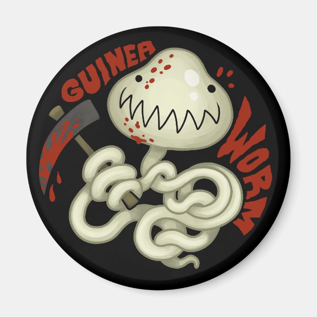 PARASITES: Guinea Worm Magnet (Front)