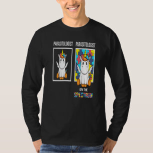 Parasitologist Autism Puzzle Unicorn Neurodiverse T-Shirt