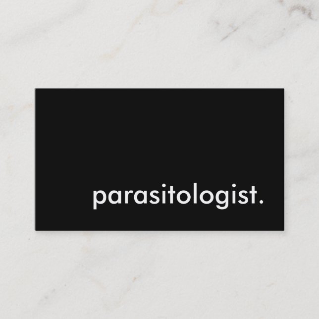 parasitologist. business card (Front)