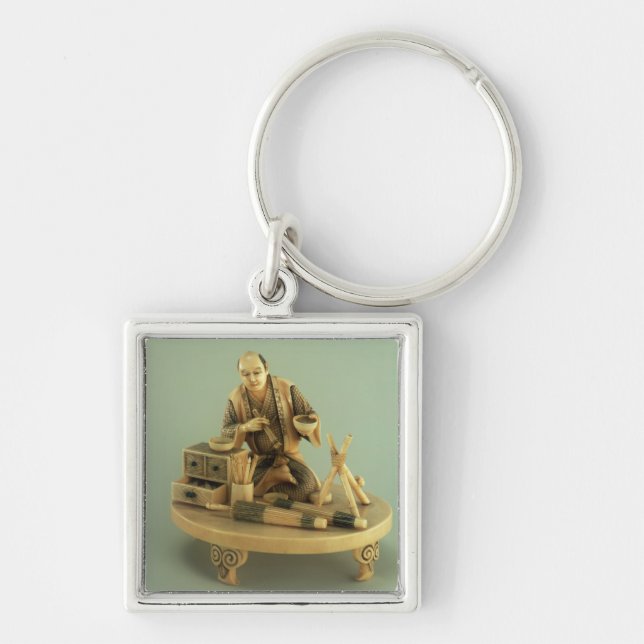 Parasol Maker, Okinomo, Edo Period Key Ring (Front)