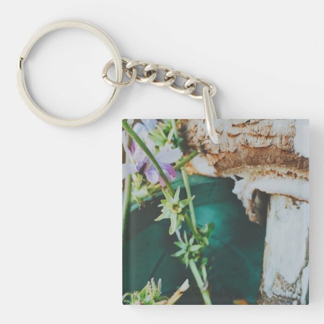 Parasol mushroom, Swedish Archipelago, Sweden Key Ring (Front)