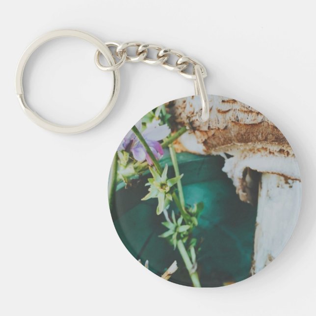 Parasol mushroom, Swedish Archipelago, Sweden Key Ring (Front)