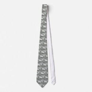 Parasol Mushrooms Tie - Grey