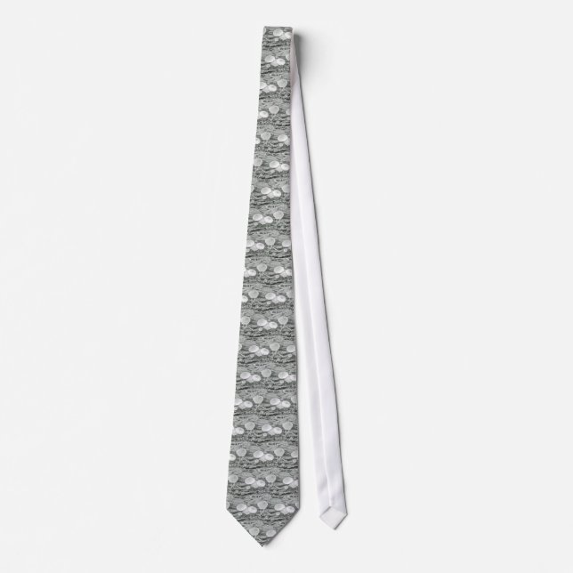Parasol Mushrooms Tie - Grey (Front)