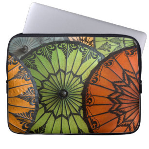 parasols for sale, bagan, myanmar laptop sleeve