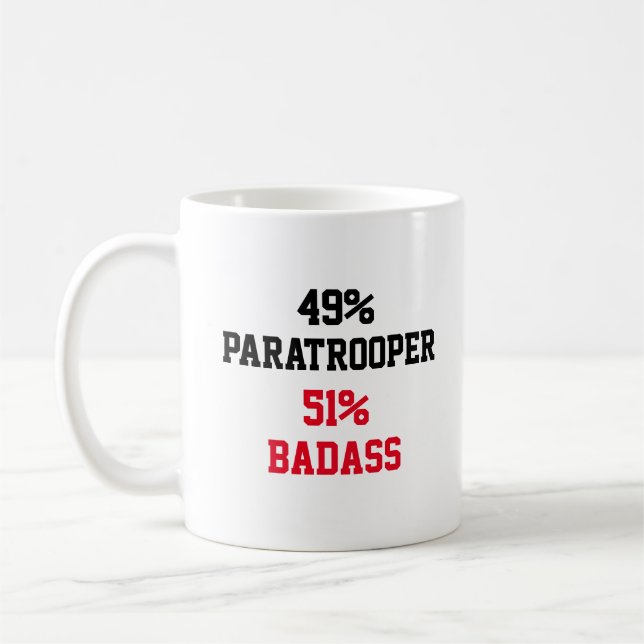 Paratrooper Badass Coffee Mug (Left)