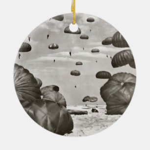 Paratrooper Landing Ceramic Tree Decoration