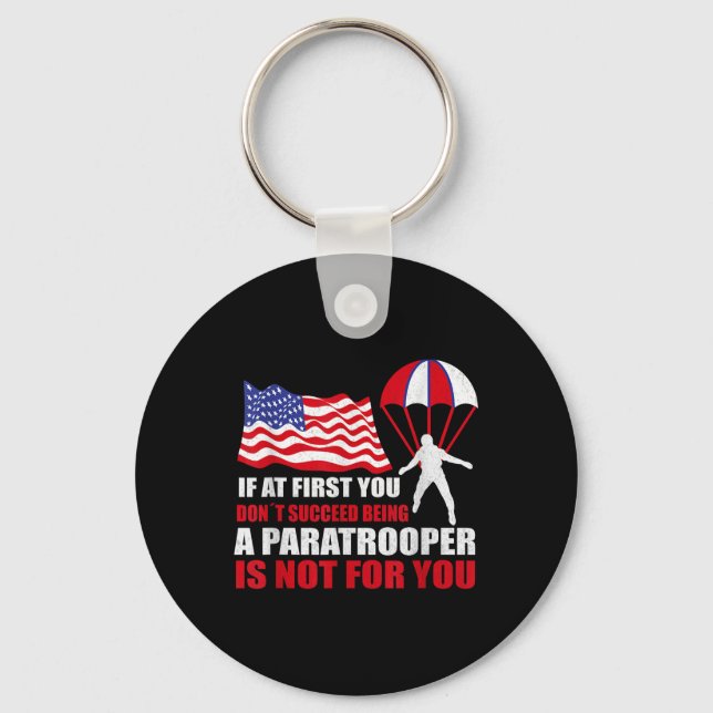 Paratrooper Pride For 82nd Airborne Veterans  Key Ring (Front)