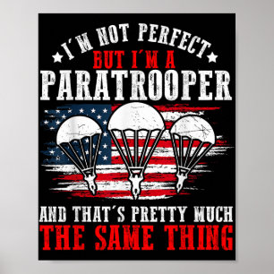 Paratrooper Us Army Veterans Day Soldier American Poster