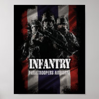 Paratroopers airborne infantry with Thai flag.