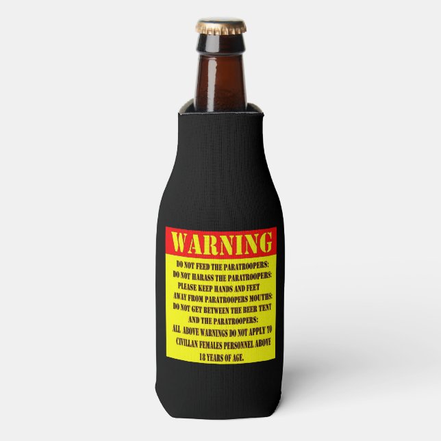 PARATROOPERS, DO NOT FEED BOTTLE COOLER (Bottle Front)