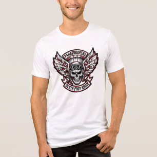Paratroopers Skull & Wings Airborne Tri-Blend Shirt