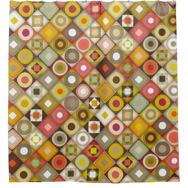 parava retro diagonal shower curtain (Front)