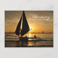 Paraw Sailboat in Boracay Postcard