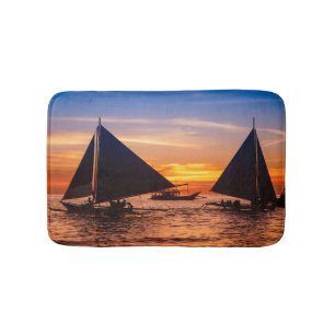 Paraw Sailing At Sunset Phillipines Bath Mat