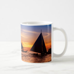 Paraw Sailing At Sunset  Phillipines Coffee Mug
