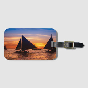 Paraw Sailing At Sunset Phillipines Luggage Tag