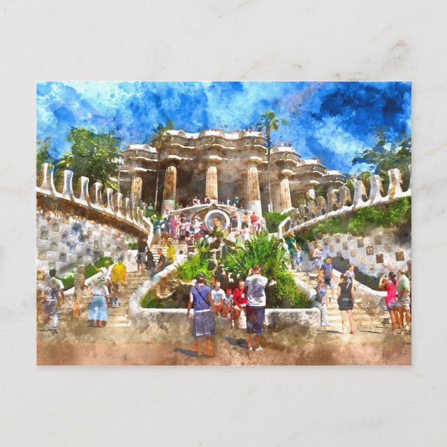 Parc Guell in Barcelona Spain Postcard (Front)