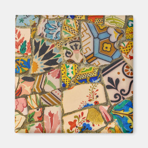 Parc Guell Tiles in Barcelona Spain Magnet