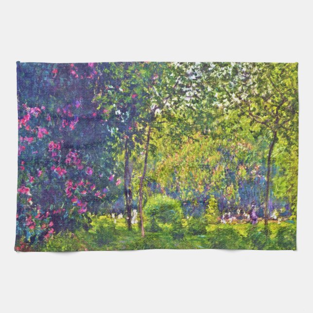 Parc Monceau Claude Monet Tea Towel (Horizontal)