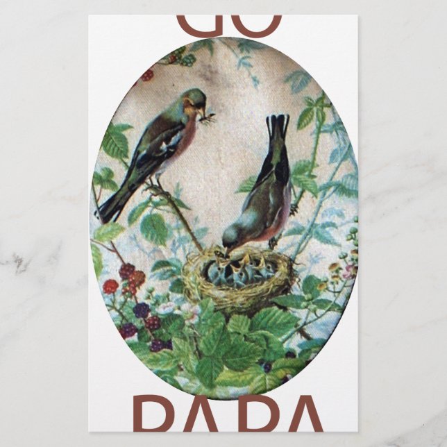 Parched Parents, Precious Chicks: A Nature's Story Stationery (Front)