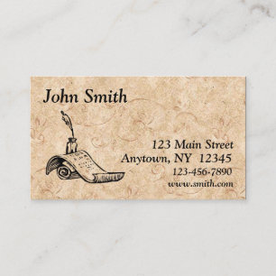 Parchment Inkwell Business Card