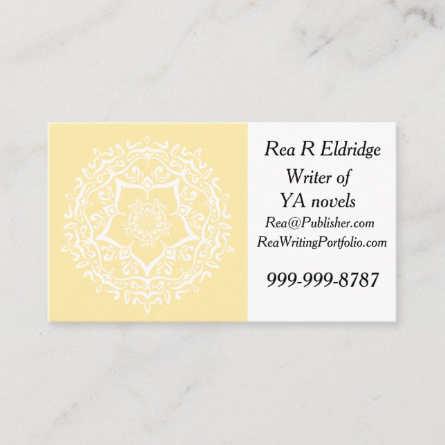 Parchment Mandala Business Card (Front)