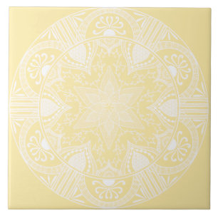 Parchment Mandala Ceramic Tile