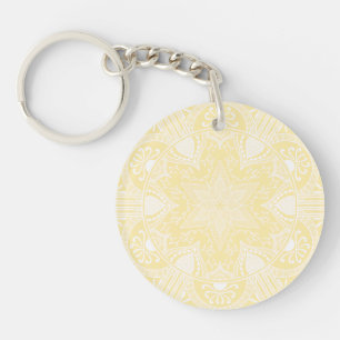 Parchment Mandala Key Ring