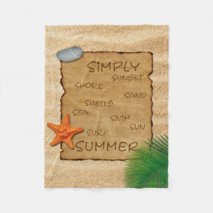 Parchment on Sand Background - Fleece Blanket