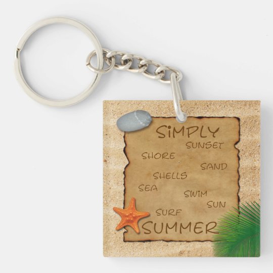 Parchment on Sand Background - Keychain