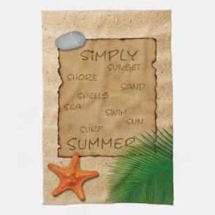 Parchment on Sand Background - Kitchen Towel